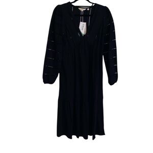 NWT Boden Long Sleeve Black Cut outs Maxi Dress size 6